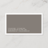 Elegantes Design Smart Schlicht Trendy Brown Luxus Visitenkarte (Rückseite)