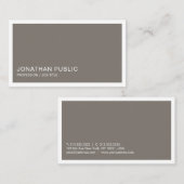 Elegantes Design Smart Schlicht Trendy Brown Luxus Visitenkarte (Vorne/Hinten)