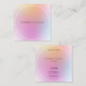Elegantes Design Template Moderne Farben trendig Quadratische Visitenkarte (Vorne/Hinten)