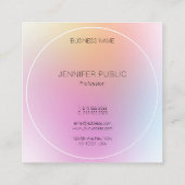 Elegantes Design Template Moderne Farben trendig Quadratische Visitenkarte (Rückseite)