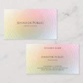 Elegantes Design Trendy Moderne farbenfrohe Vorlag Visitenkarte (Vorne/Hinten)