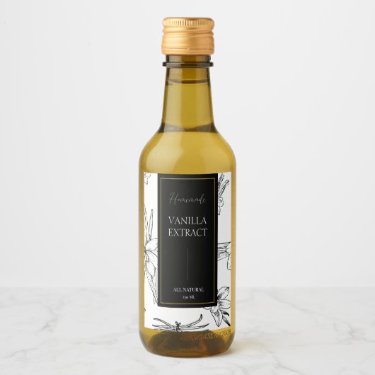 Elegantes Design Vanilla Club Weinetikett (Vorderseite)