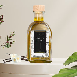 Elegantes Design Vanilla Club Weinetikett