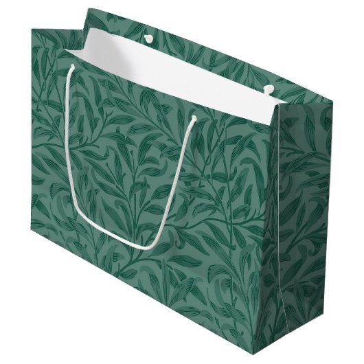 Elegantes Design Vintager Blätter Große Geschenktüte (Vorderseite Schrägansicht)