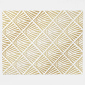 Elegantes Design von Deko-Palmen aus goldener Diam Fleecedecke (Vorderseite (Horizontal))