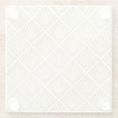 Elegantes Design von Deko-Palmen aus goldener Diam Glasuntersetzer (Rückseite)