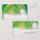 Elegantes Design von frischen grünen Leafs Visitenkarte (Vorne/Hinten)