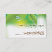 Elegantes Design von frischen grünen Leafs Visitenkarte (Rückseite)