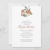 Elegantes Design von Zitrusfrüchten/Orangen Einladung (Vorderseite)