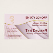 Elegantes Design Weichfarben Pink Gold Referenzkar (Vorderseite)