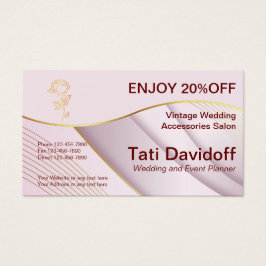 Elegantes Design Weichfarben Pink Gold Referenzkar