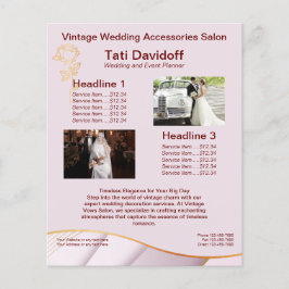 Elegantes Design Weichfarben Rosa Gold Flyer