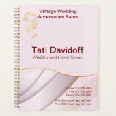 Elegantes Design Weichfarben Rosa Gold Planer (Vorderseite)