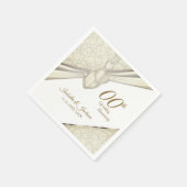 Elegantes Design zum 00. Hochzeitstag Serviette (Ecke)