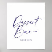 Elegantes "Dessert Bar" Paper Poster (Vorne)