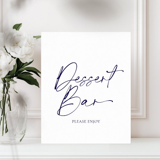 Elegantes "Dessert Bar" Paper Poster