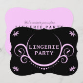 elegantes Dessous-Party Einladung (Vorne/Hinten)