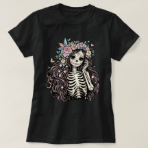 Elegantes Día de los Muertos Zucker-Schädel-Mädche