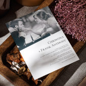 Elegantes Diagonal-Foto mit Black Serif Wedding Einladung