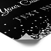 Elegantes Diamant-70. Geburtstagsparty-Tischschild Poster (Ecke)