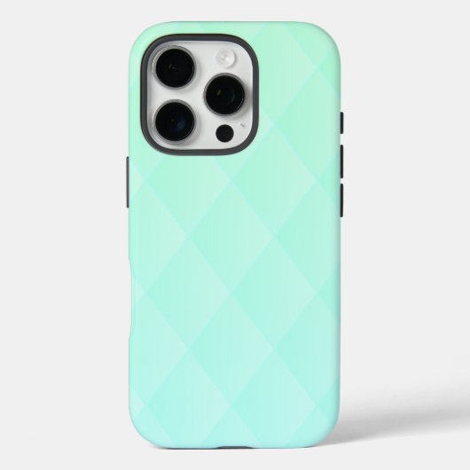 Elegantes Diamantmuster im Mint Green Ombre Case-Mate iPhone Hülle (Rückseite)