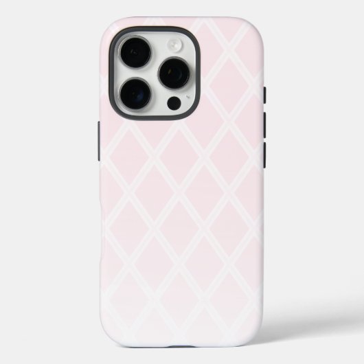 Elegantes Diamantmuster in Pastellrosa Ombre Case-Mate iPhone Hülle (Rückseite)