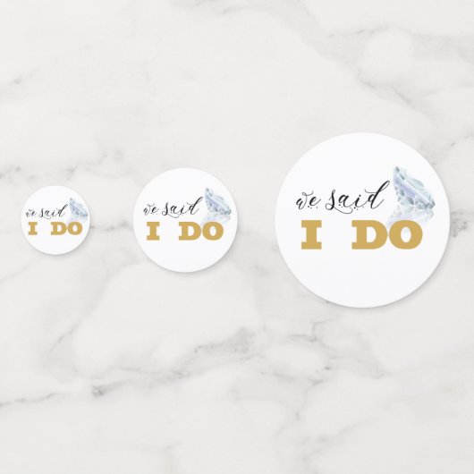 Elegantes Diamond Gold Design Konfetti (Rückseiten)