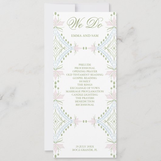 Elegantes Diamond-Hochzeitsprogramm (Vorderseite)