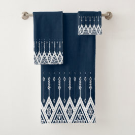 Elegantes Diamond Pattern Badetuch Set