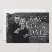 Elegantes Diamond Ring Overlay-Foto Save The Date (Vorderseite)