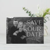 Elegantes Diamond Ring Overlay-Foto Save The Date (Stehend Vorderseite)