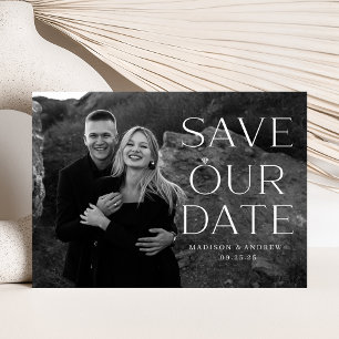 Elegantes Diamond Ring Overlay-Foto Save The Date