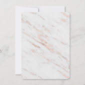 Elegantes Diamond Rose Gold Marble Retirement Part Einladung (Rückseite)