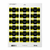 Elegantes Digital Lace : Gelb grün Adressaufkleber (Vorne)