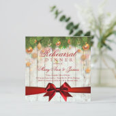 Elegantes Dinner der Weihnachtszeit Probe Goldenes Einladung (Stehend Vorderseite)