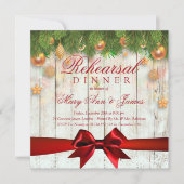 Elegantes Dinner der Weihnachtszeit Probe Goldenes Einladung (Vorderseite)