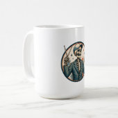 Elegantes Dirigenten-Skelett-Shirt Kaffeetasse (Vorderseite Links)