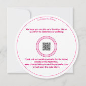 Elegantes Disco Ball Rosa Save The Date (Rückseite)