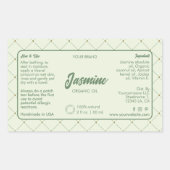 Elegantes DIY Cosmetic Flasche Label in Retro Gree Rechteckiger Aufkleber (Vorderseite)