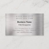 Elegantes DIY Schwarzes Monogramm und Name, gebürs Visitenkarte (Rückseite)