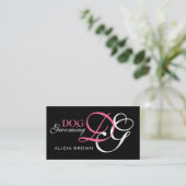 Elegantes Dog Grooming Business Card Monogramm Visitenkarte (Stehend Vorderseite)