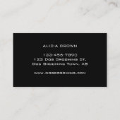 Elegantes Dog Grooming Business Card Monogramm Visitenkarte (Rückseite)