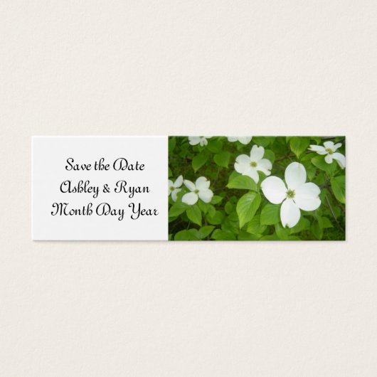 Elegantes Dogwood Save the Date (Vorderseite)