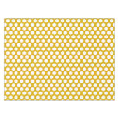Elegantes Dot-Muster | Senfgelb und weiß Tischdecke (Vorderseite (Horizontal))