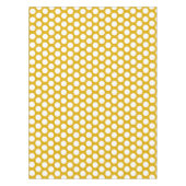 Elegantes Dot-Muster | Senfgelb und weiß Tischdecke (Vorderseite)