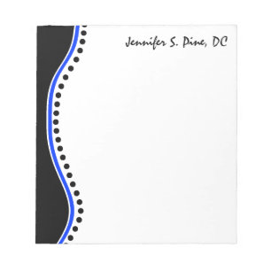 Elegantes Dots Chiropractor Personalisiert Notepad Notizblock