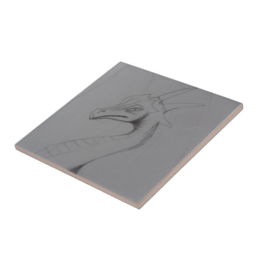 Elegantes Drache-Zeichnen Fliese (Seite)