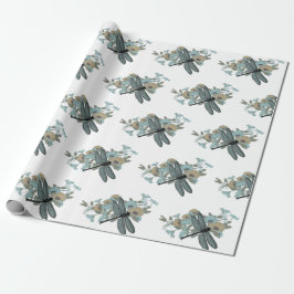 Elegantes Dragonflies-Muster Geschenkpapier