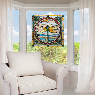 Elegantes Dragonfly-Imitat aus festem Glas Fensteraufkleber