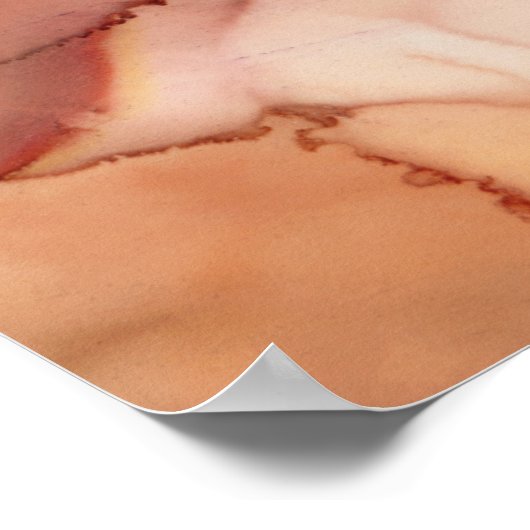 Elegantes Dreamy Orange Ink Brautparty Willkommen Poster (Ecke)